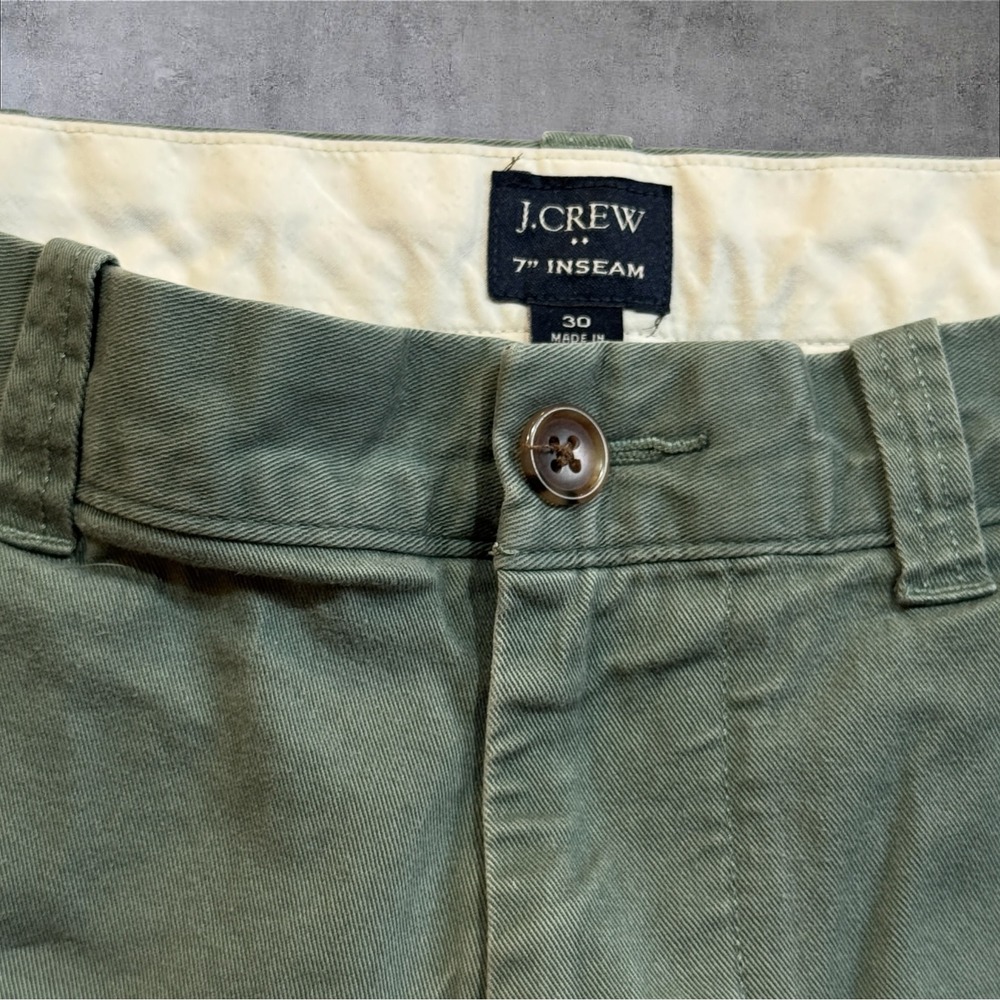 J.Crew Flex Chino Shorts Men's 30 Green 7" Inseam Resort Summer Golf - Picture 5 of 13